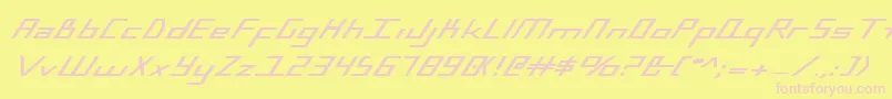 BlueJulyBoldExpanded Font – Pink Fonts on Yellow Background