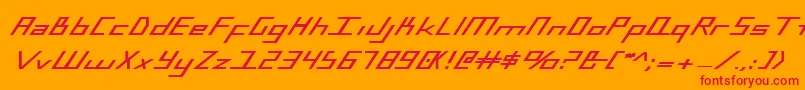 Шрифт BlueJulyBoldExpanded – красные шрифты на оранжевом фоне