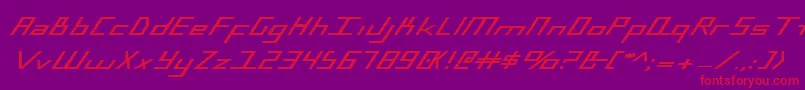 BlueJulyBoldExpanded Font – Red Fonts on Purple Background