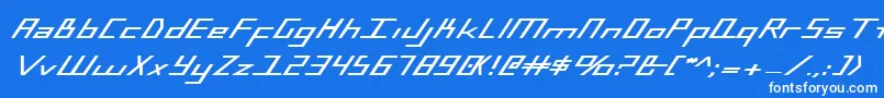 BlueJulyBoldExpanded Font – White Fonts on Blue Background