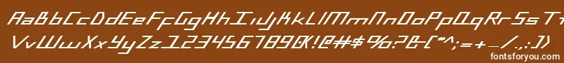 BlueJulyBoldExpanded Font – White Fonts on Brown Background