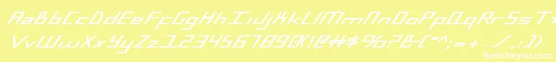 BlueJulyBoldExpanded Font – White Fonts on Yellow Background