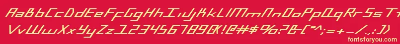 BlueJulyBoldExpanded Font – Yellow Fonts on Red Background