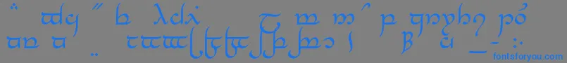 TengwarElesilNormal-Schriftart – Blaue Schriften auf grauem Hintergrund