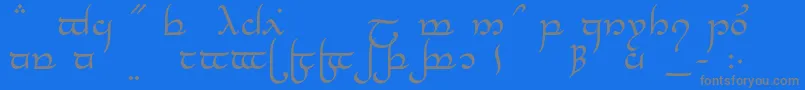 TengwarElesilNormal Font – Gray Fonts on Blue Background