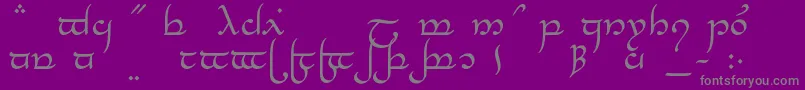 TengwarElesilNormal Font – Gray Fonts on Purple Background
