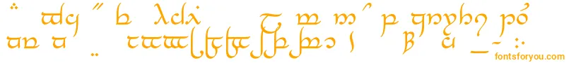 TengwarElesilNormal-Schriftart – Orangefarbene Schriften