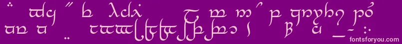 TengwarElesilNormal Font – Pink Fonts on Purple Background