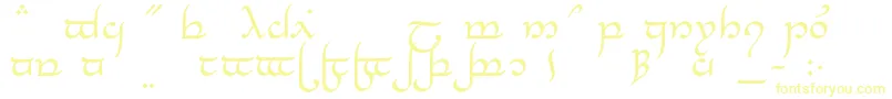 TengwarElesilNormal-Schriftart – Gelbe Schriften