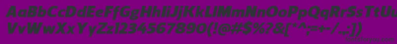 ReganBlackitalic-Schriftart – Schwarze Schriften auf violettem Hintergrund