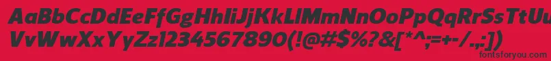 ReganBlackitalic Font – Black Fonts on Red Background