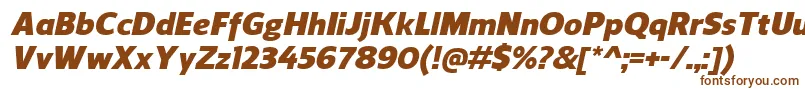 ReganBlackitalic-fontti – ruskeat fontit valkoisella taustalla