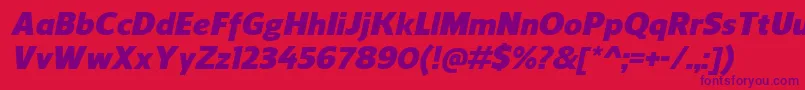 fuente ReganBlackitalic – Fuentes Moradas Sobre Fondo Rojo