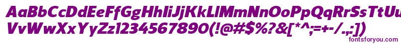 ReganBlackitalic Font – Purple Fonts on White Background