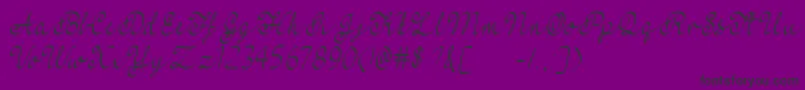 MfFeelMyHeart Font – Black Fonts on Purple Background