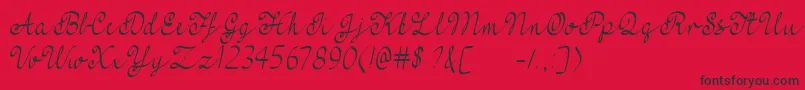 MfFeelMyHeart Font – Black Fonts on Red Background