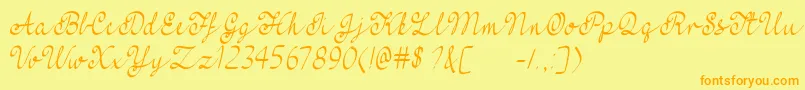 More about MfFeelMyHeart Font MfFeelMyHeart Font – Orange Fonts on Yellow Background