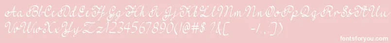 MfFeelMyHeart Font – White Fonts on Pink Background