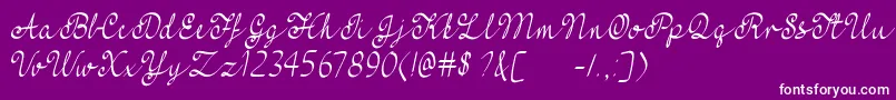MfFeelMyHeart Font – White Fonts on Purple Background