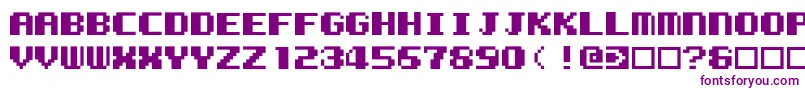 KemcoPixelBold Font – Purple Fonts on White Background