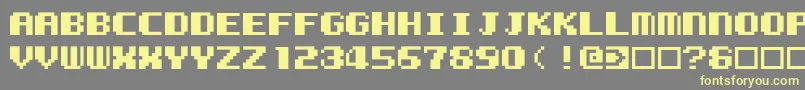 KemcoPixelBold Font – Yellow Fonts on Gray Background