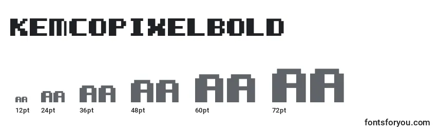 Размеры шрифта KemcoPixelBold