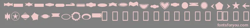 フォントButtonByFanta – 灰色の背景にピンクのフォント