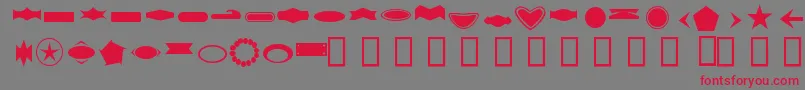 ButtonByFanta Font – Red Fonts on Gray Background