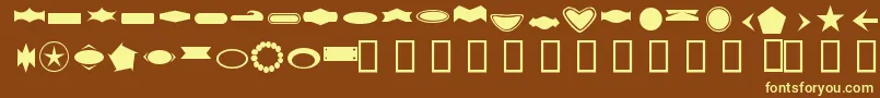 ButtonByFanta Font – Yellow Fonts on Brown Background