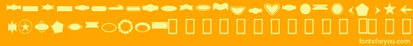 Шрифт ButtonByFanta – жёлтые шрифты на оранжевом фоне