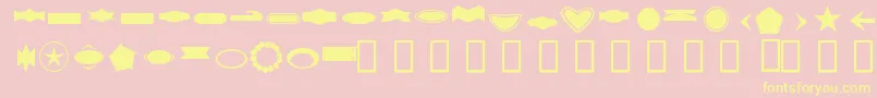 ButtonByFanta-Schriftart – Gelbe Schriften auf rosa Hintergrund