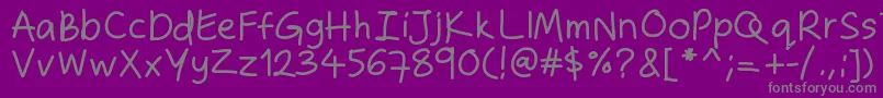 Zakirahshand Font – Gray Fonts on Purple Background