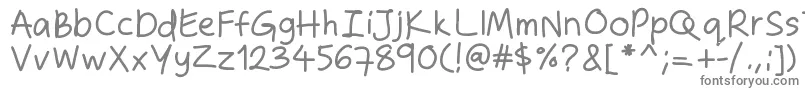 Zakirahshand Font – Gray Fonts on White Background