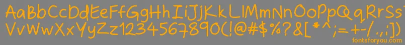 Zakirahshand Font – Orange Fonts on Gray Background
