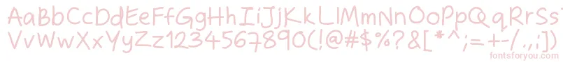 Zakirahshand Font – Pink Fonts on White Background