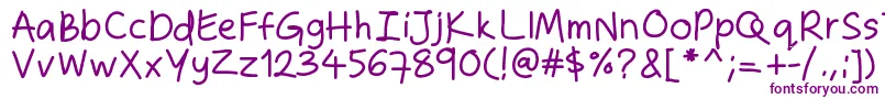Zakirahshand Font – Purple Fonts on White Background