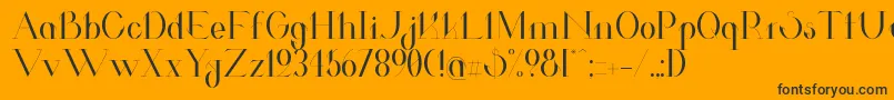 ValkyrieRegular Font – Black Fonts on Orange Background