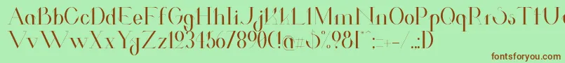 ValkyrieRegular Font – Brown Fonts on Green Background