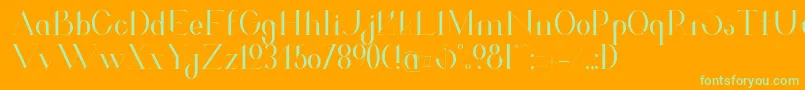 ValkyrieRegular Font – Green Fonts on Orange Background