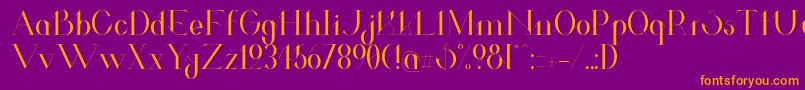 Police ValkyrieRegular – polices orange sur fond violet