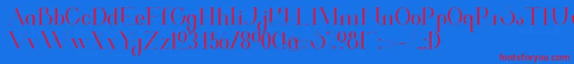 ValkyrieRegular Font – Red Fonts on Blue Background
