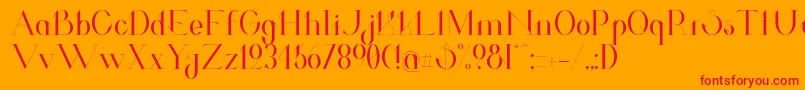 ValkyrieRegular Font – Red Fonts on Orange Background