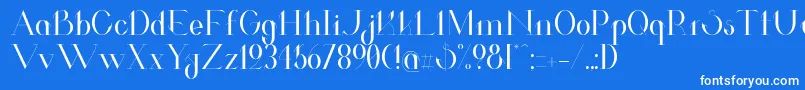 ValkyrieRegular Font – White Fonts on Blue Background