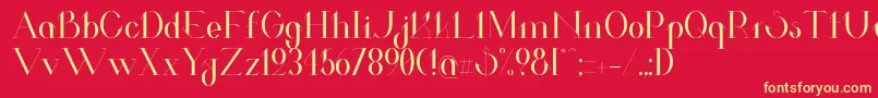 ValkyrieRegular Font – Yellow Fonts on Red Background