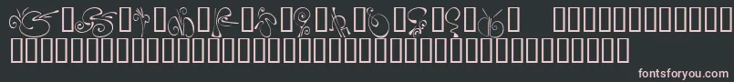 KrFleurFlair5 Font – Pink Fonts on Black Background