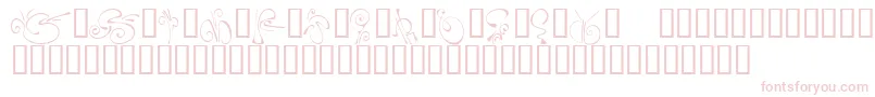 KrFleurFlair5 Font – Pink Fonts on White Background