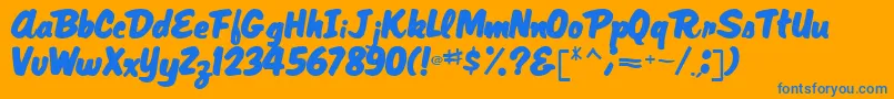 MagRegular Font – Blue Fonts on Orange Background