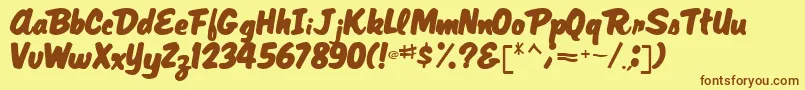 MagRegular Font – Brown Fonts on Yellow Background