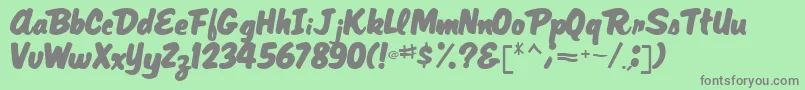 MagRegular Font – Gray Fonts on Green Background