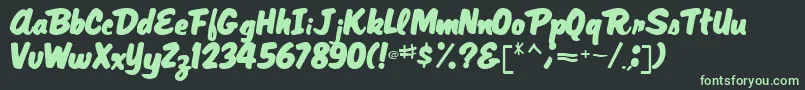 MagRegular Font – Green Fonts on Black Background